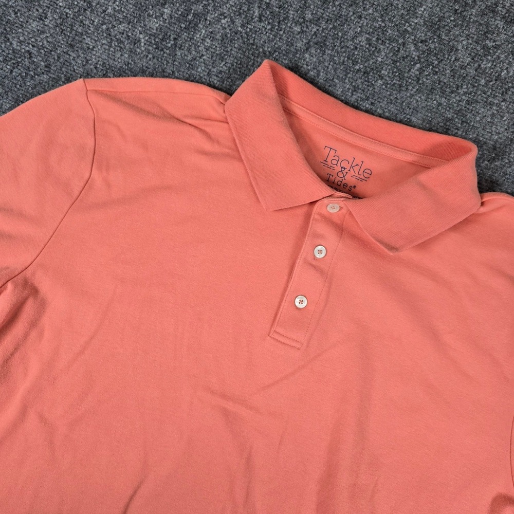 Tackle‎ & Tides Men's Coral Short Sleeve Polo Shirt XL